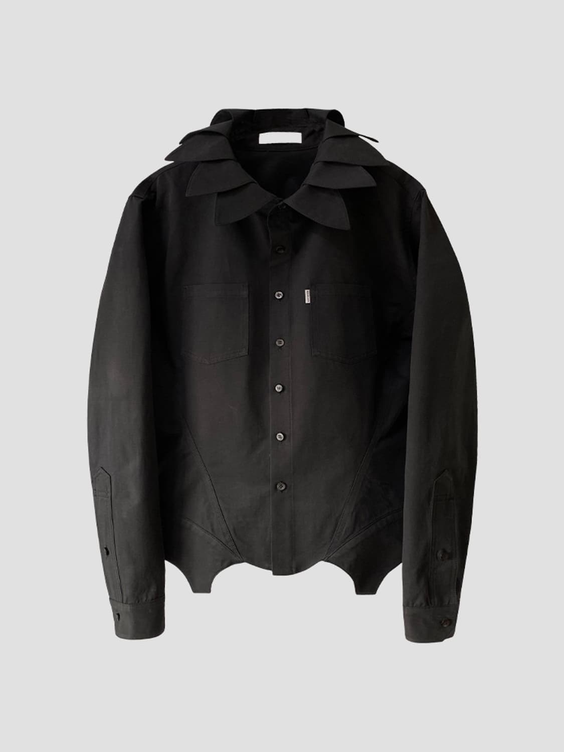 [M] Juntae kim petal-collar cotton shirt 상품이미지1