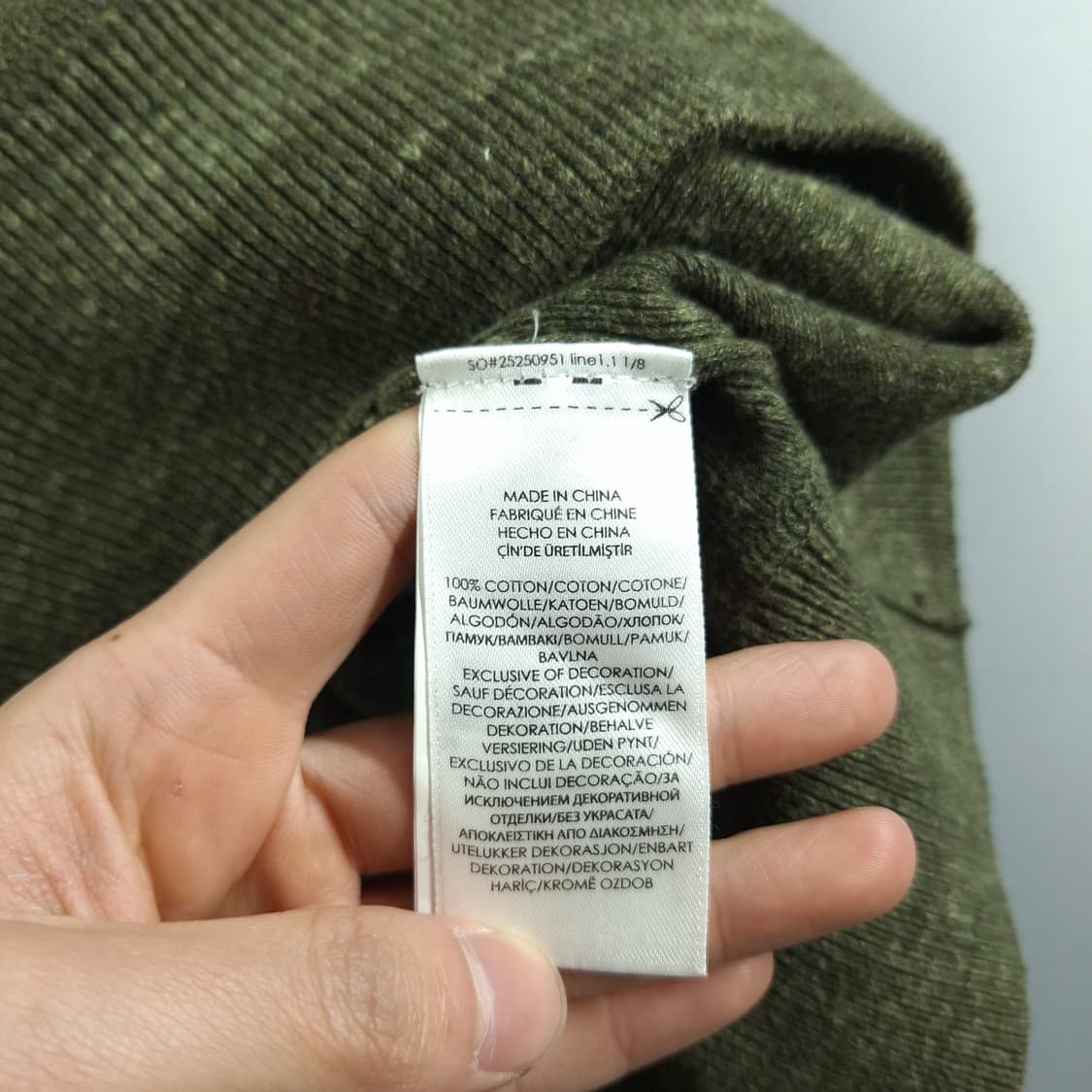 폴로랄프로렌 카키 네이비포니 심플 코튼 라운드넥 니트 L 상품이미지7