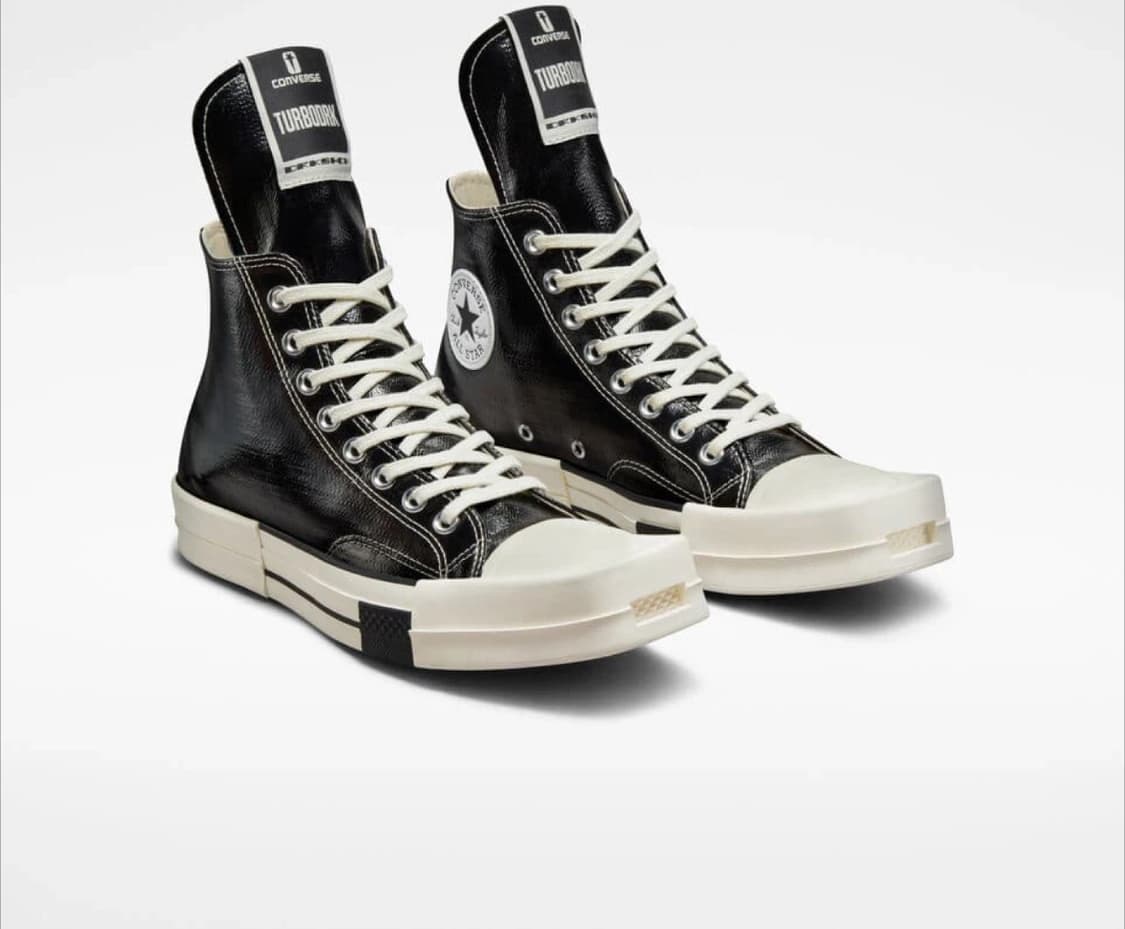 컨버스x릭오웬스 하이 샤인블랙 정품 상품이미지1