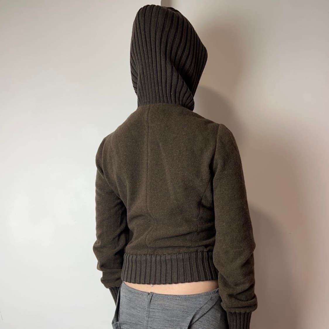 Miu Miu 1999 미우미우 아카이브 리브드 울 후디 상품이미지3