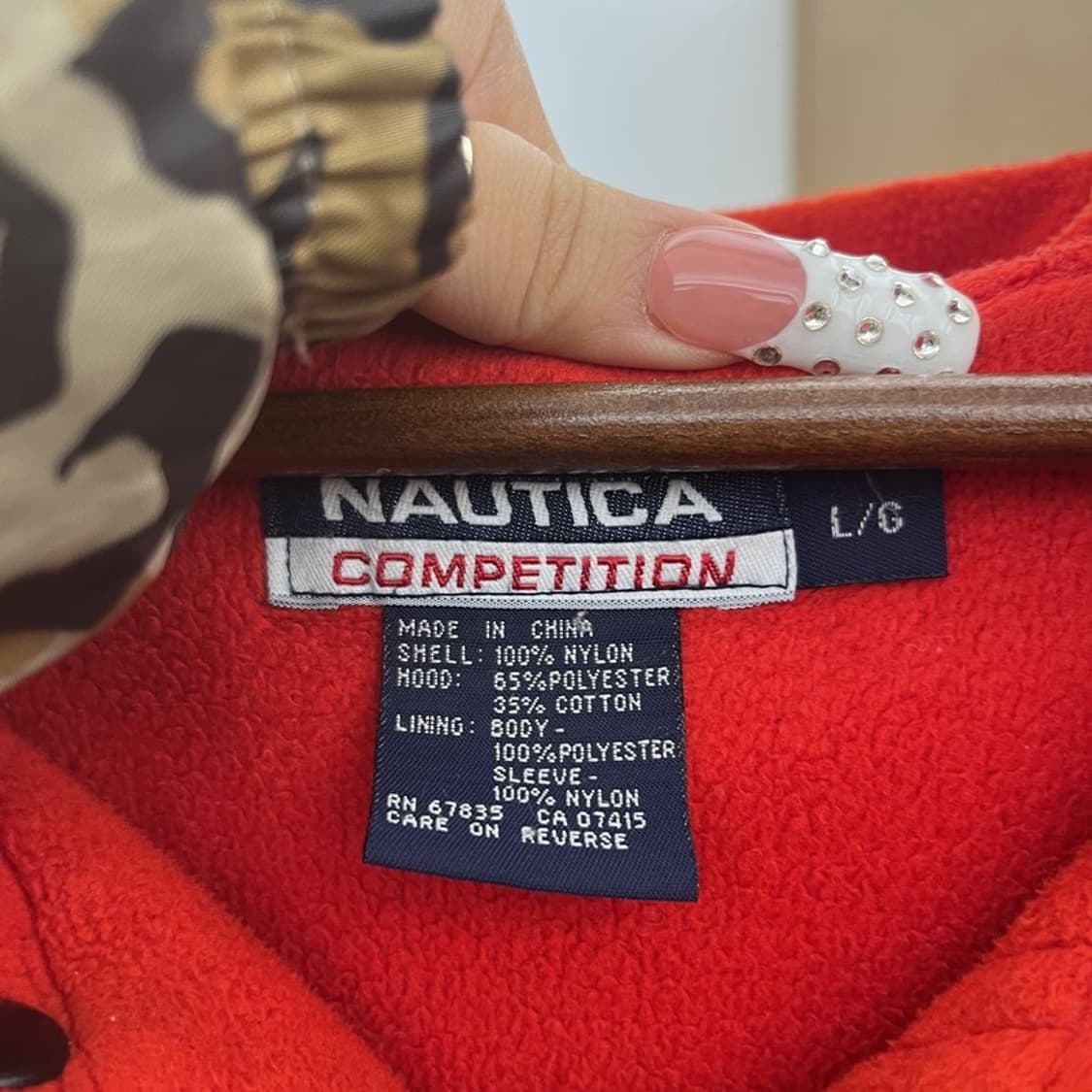 노티카 올드스쿨 레트로 캐주얼 오버핏 기모 바람막이 L C10344 상품이미지5