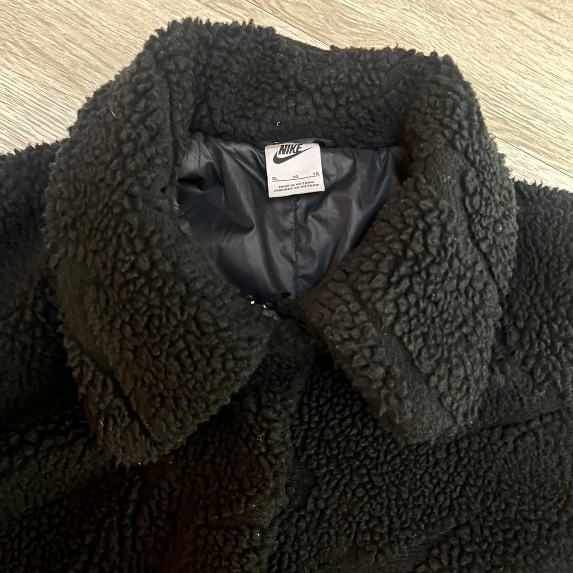 나이키 우먼스 아이콘 클래쉬 셰르파 플리스 롱 자켓 블랙 L사이즈 상품이미지5