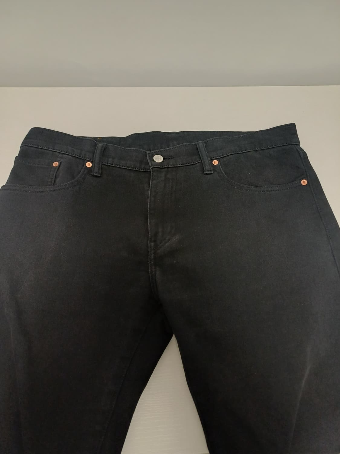 [W36] 리바이스 502 테이퍼드 블랙 스트레치 진 (상태 좋음) 상품이미지4