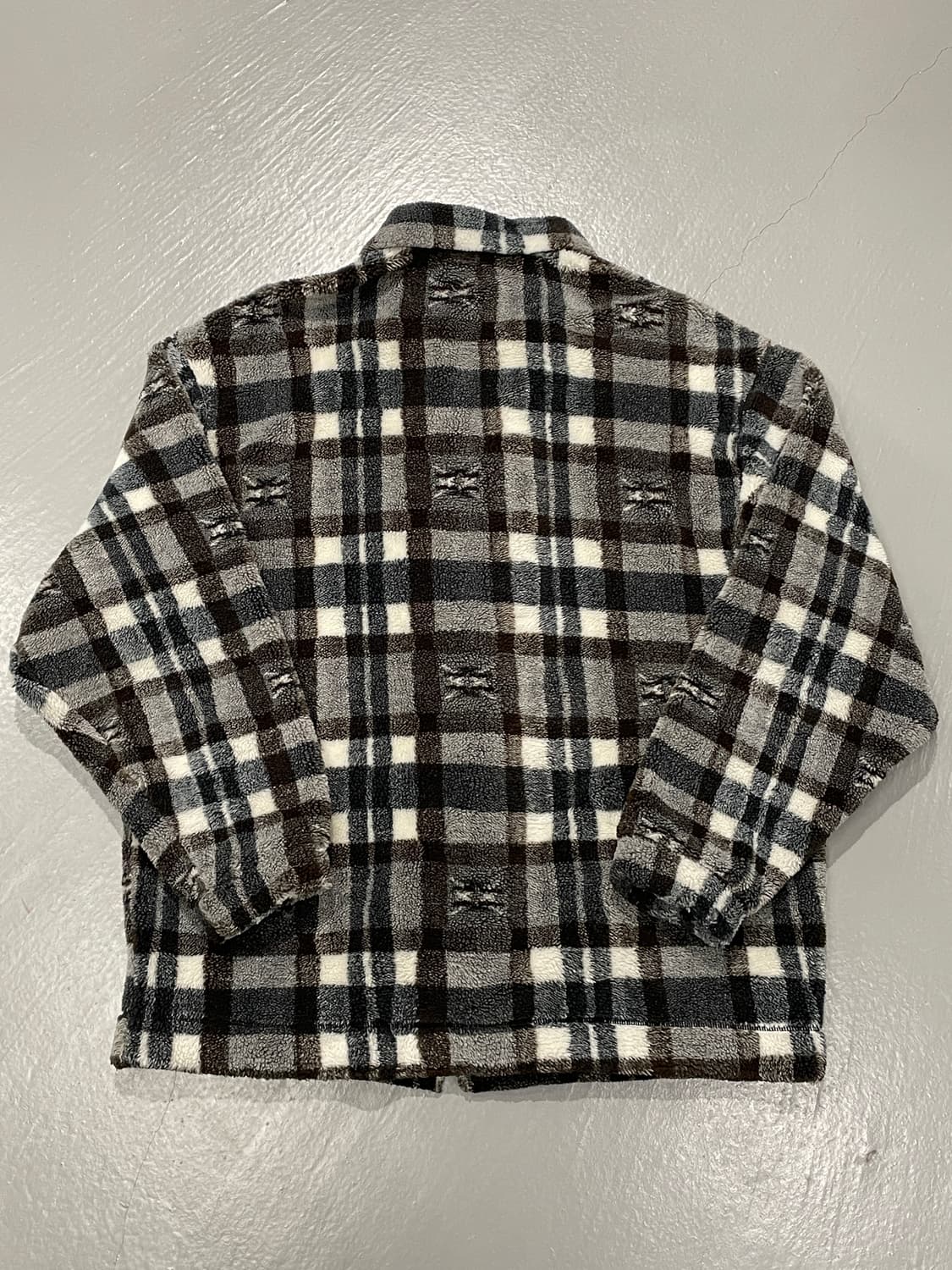 90s 아식스 패턴 플리스 자켓 상품이미지5