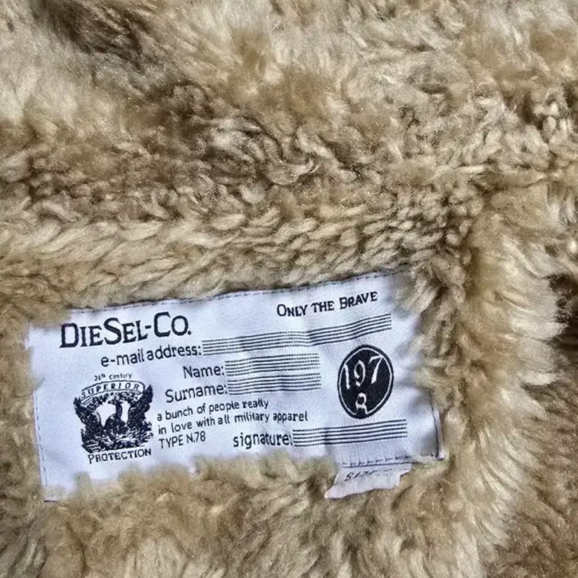 디젤 00‘s 아카이브 헤비보아 후드집업 카키 상품이미지4