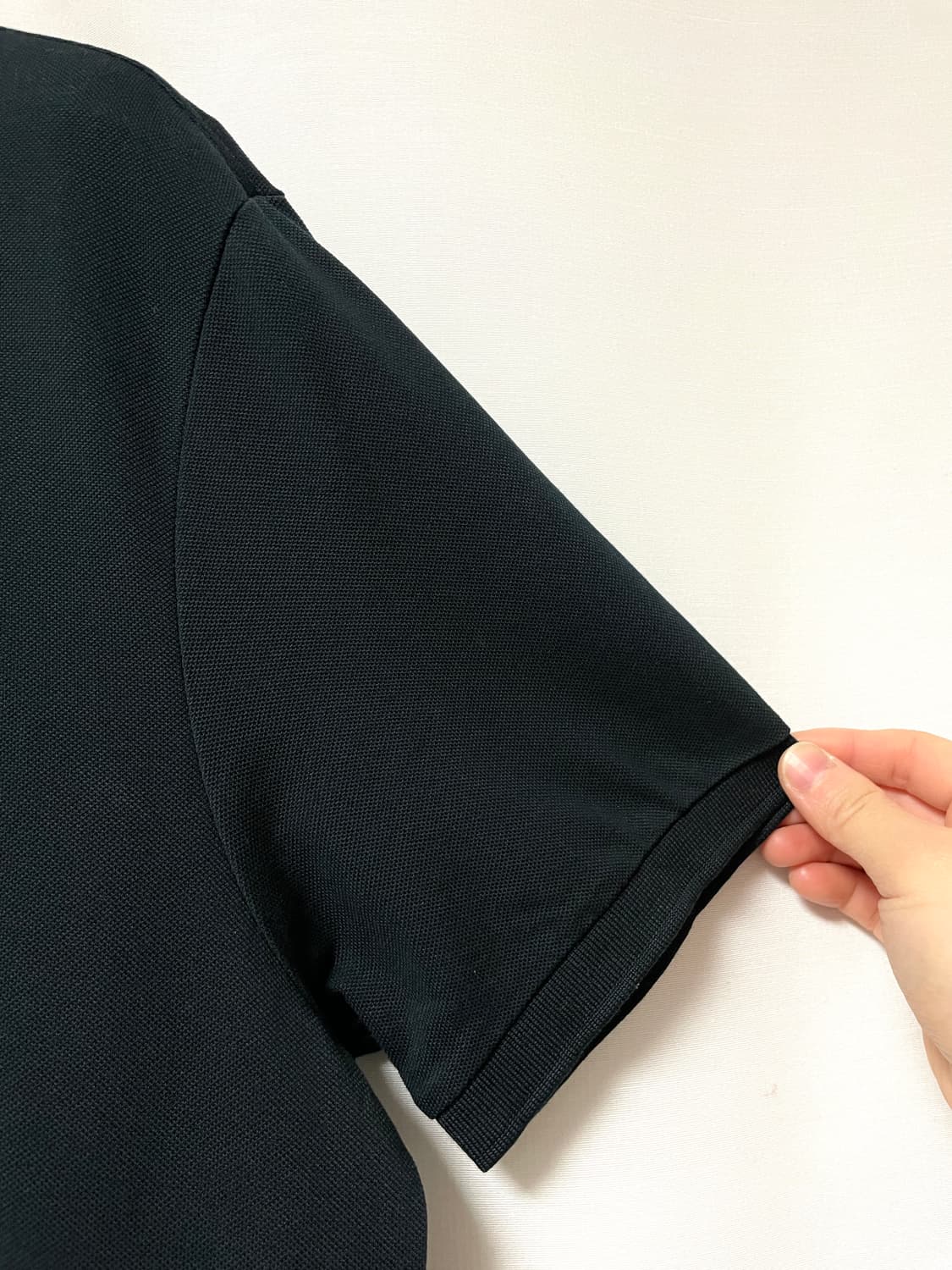 (정품) 폴로 남성 커스텀 슬림핏 신축성 메쉬 반팔 카라티셔츠 _ 블랙 상품이미지5