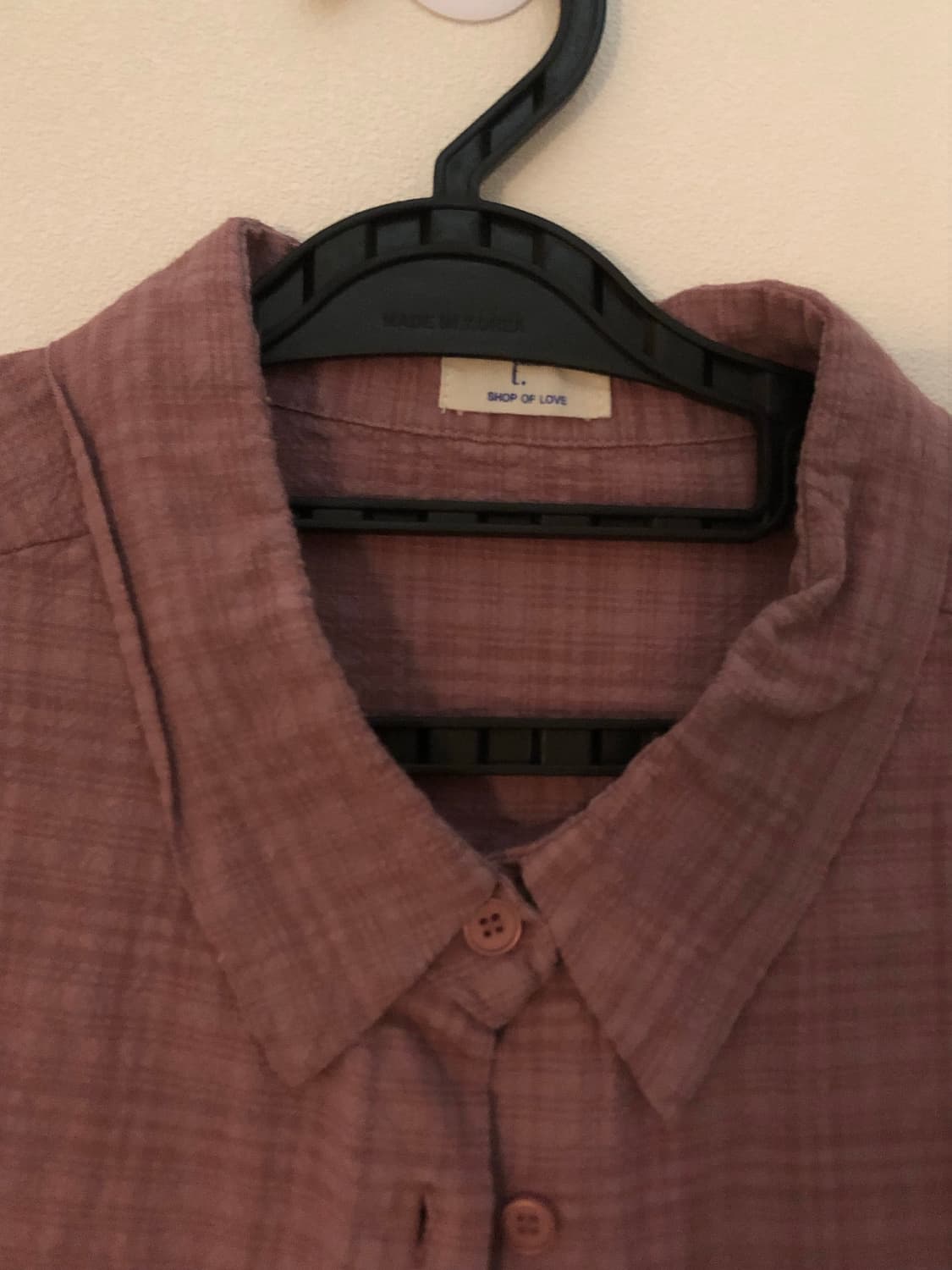 핑크 체크 셔츠 상품이미지4