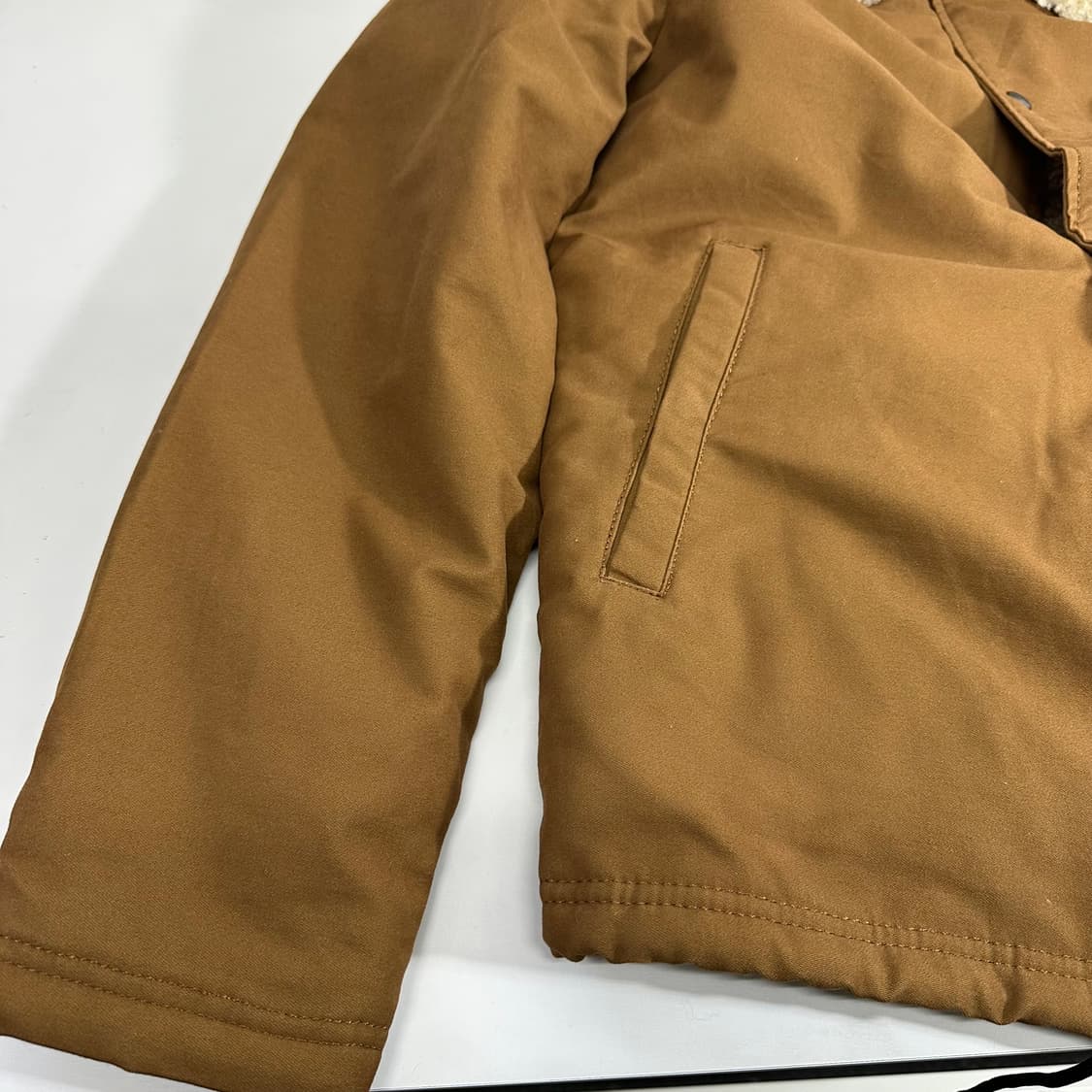 100 자라 브라운 누빔 양털 코치자켓 상품이미지2