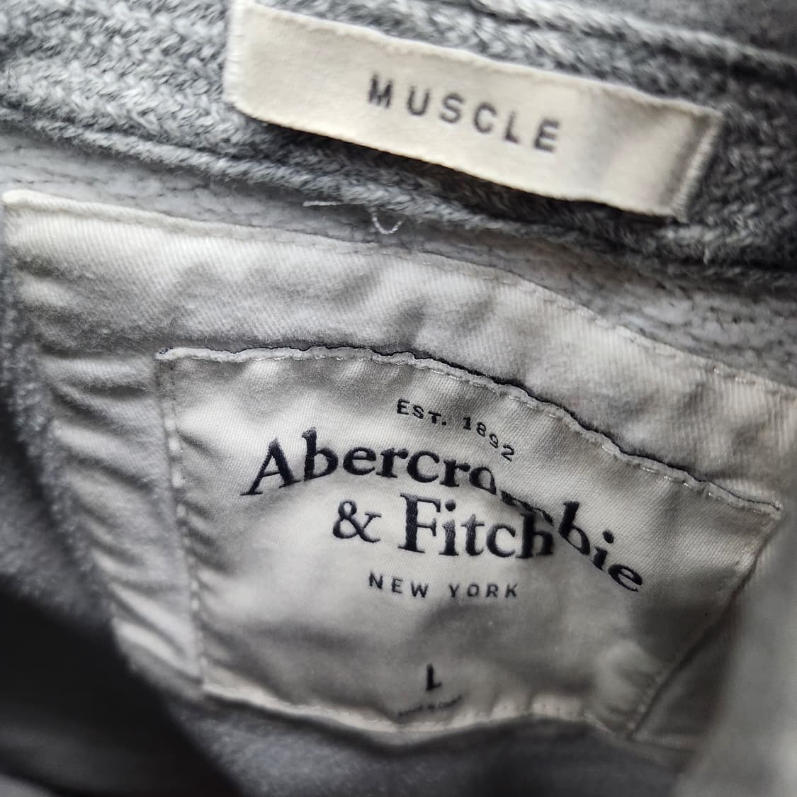 아베크롬비 Y2K 데미지 디테일 빅로고 후드티 L(L) 상품이미지5