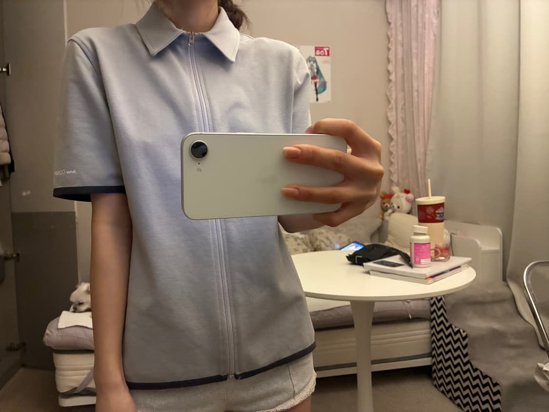 지초이 컴포트 23-003 반팔 집업 상품이미지1