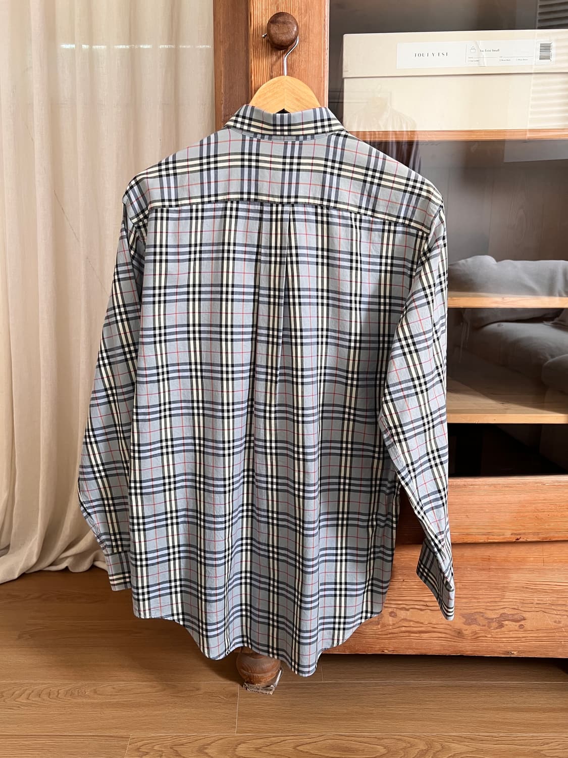 버버리 빈티지 체크 코튼 셔츠 (블루) 상품이미지9