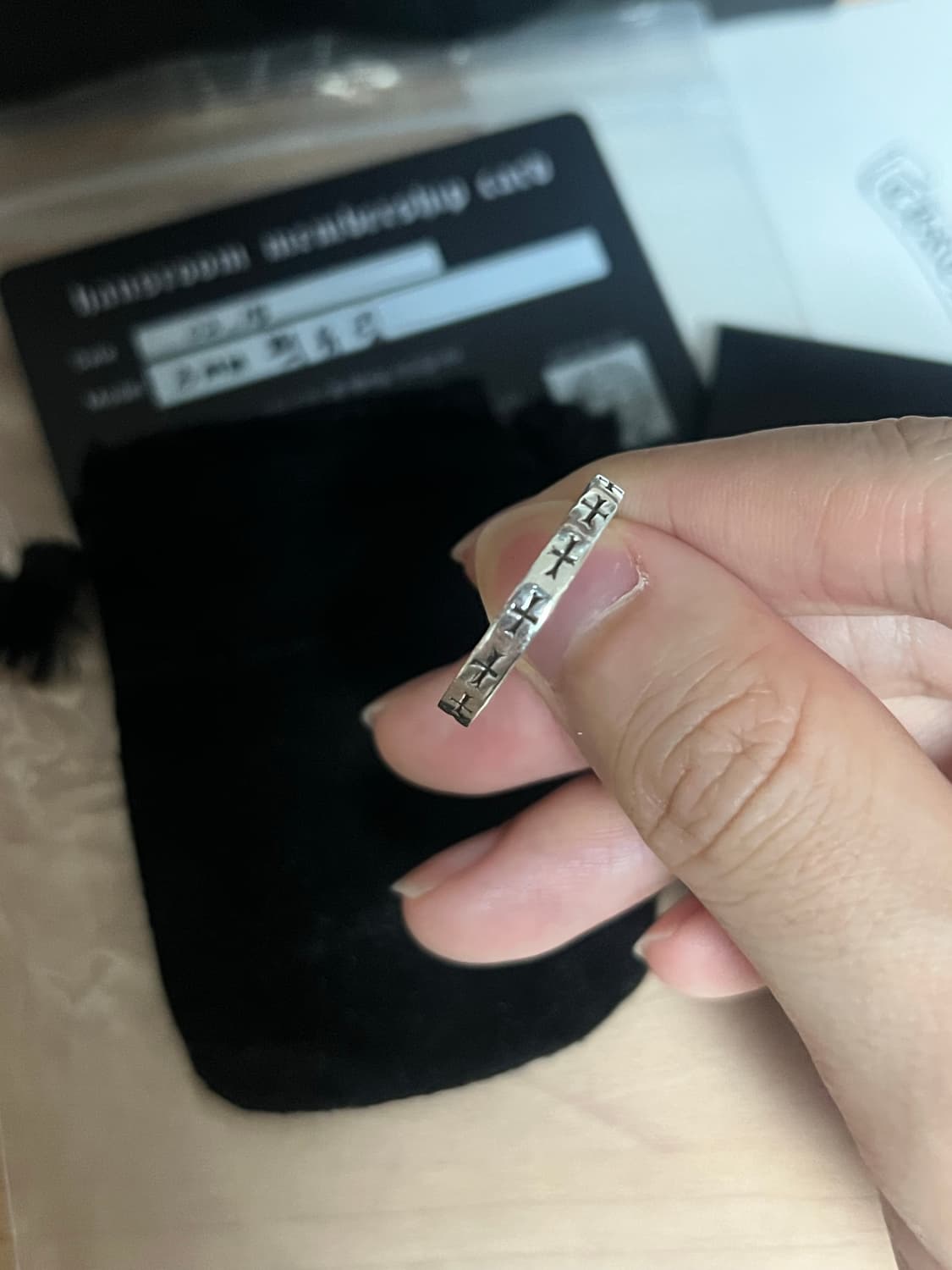 [us7.5] 크롬하츠 퍽유링 3mm 상품이미지4