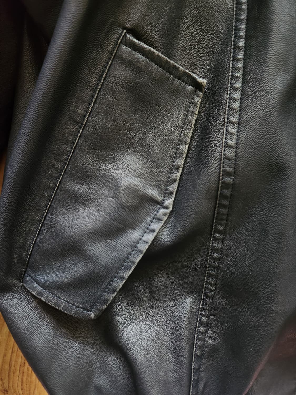 로제프란츠 빈티지 워싱 레더 점퍼 블랙 상품이미지10