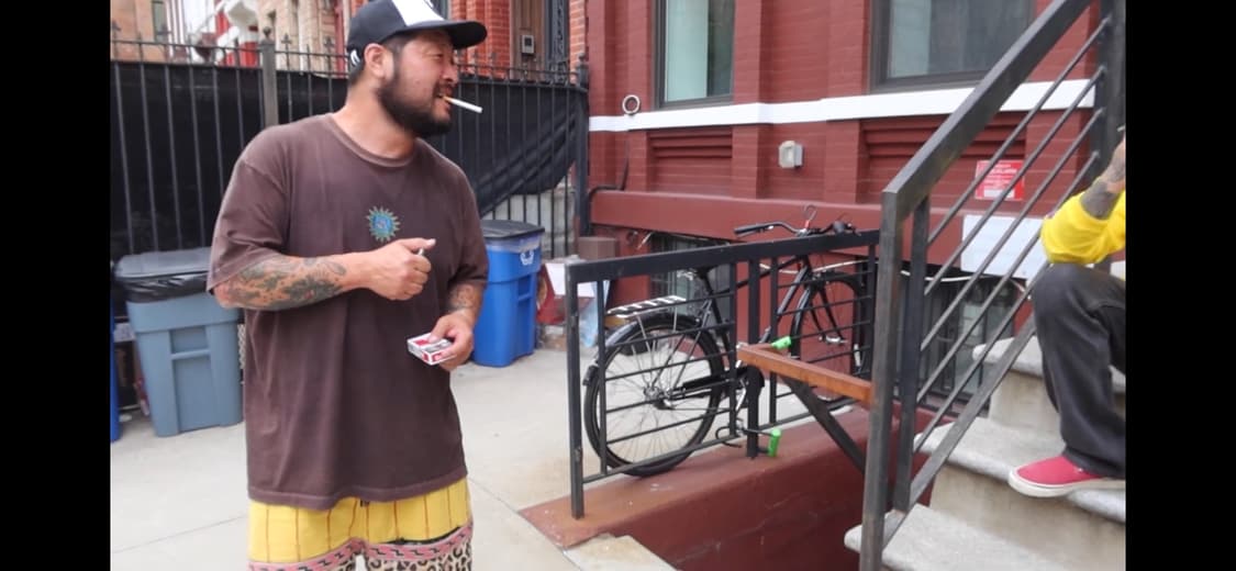 (급처) (유일매물) 캐피탈 크레이지 패치워크 쇼츠 라이트 카키 상품이미지1