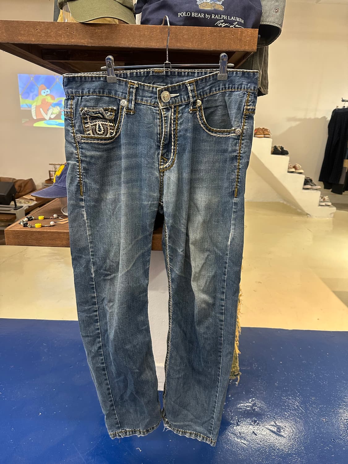 트루릴리전 리키 빅스티치 데님 상품이미지5