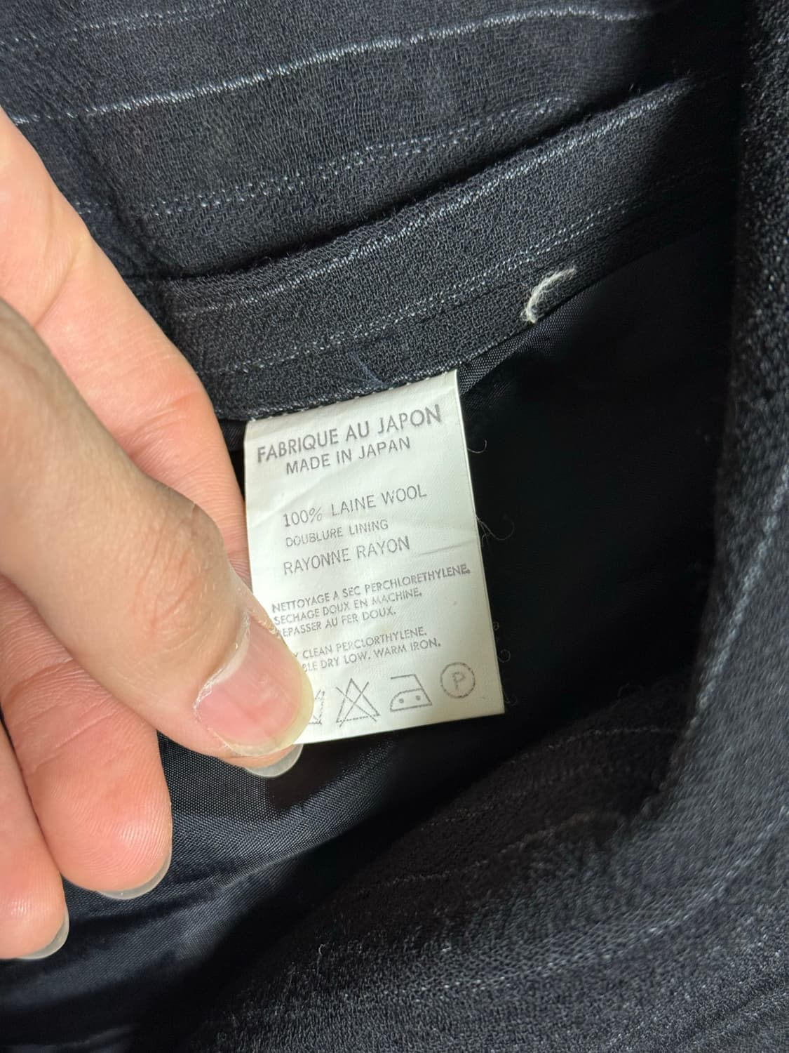 요지야마모토 핀스트라이프 더블 브레스티드 자켓 상품이미지6