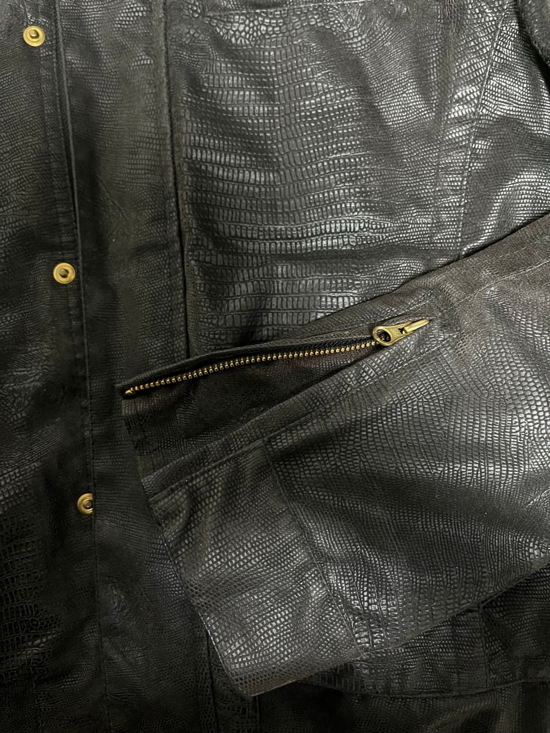 파이톤 레더 자켓(faux leather) 상품이미지6