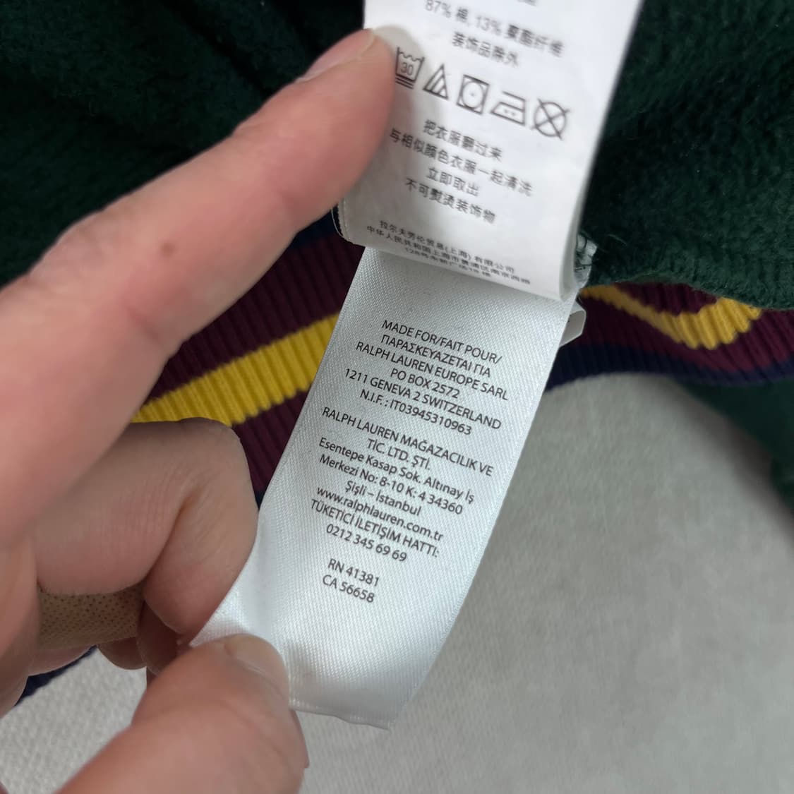 100 폴로랄프로렌 프레리 럭비 멀티패치 숄카라 가디건 상품이미지9