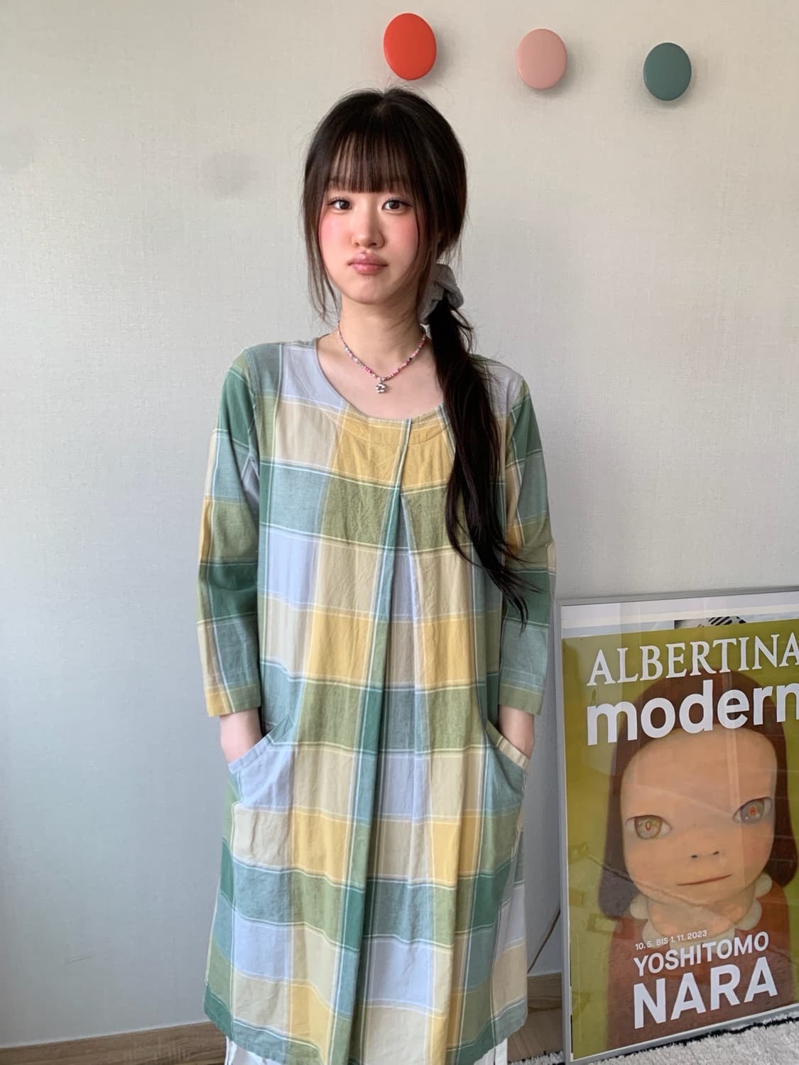ethnic check dress 상품이미지1