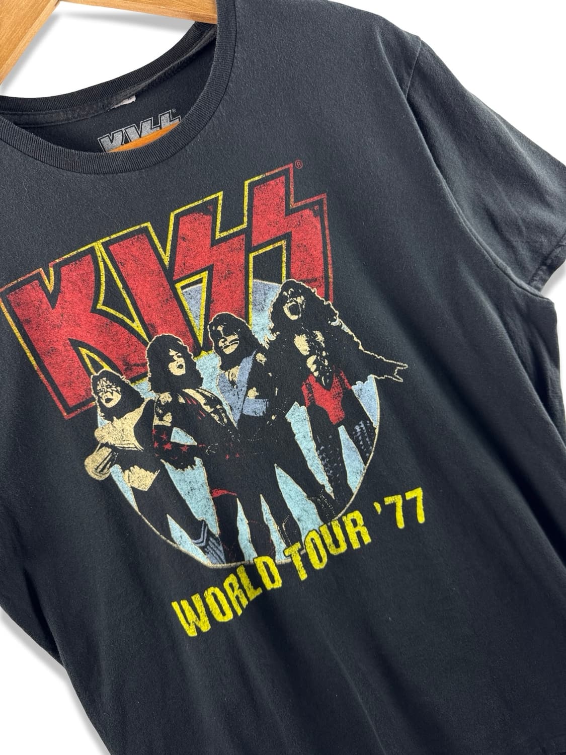 KISS World Tour '77'그래픽 밴드티셔츠2115 상품이미지4