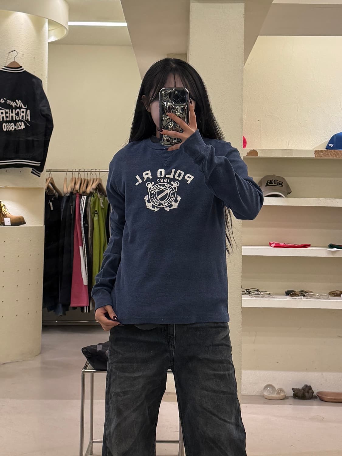 폴로 랄프로렌 로고 프린트 크루넥 맨투맨 U1392 상품이미지1