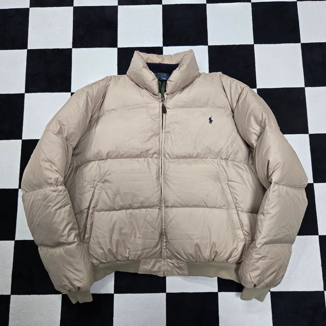 M 폴로랄프로렌 OG 푸퍼 다운 자켓 베이지 made in usa 상품이미지1