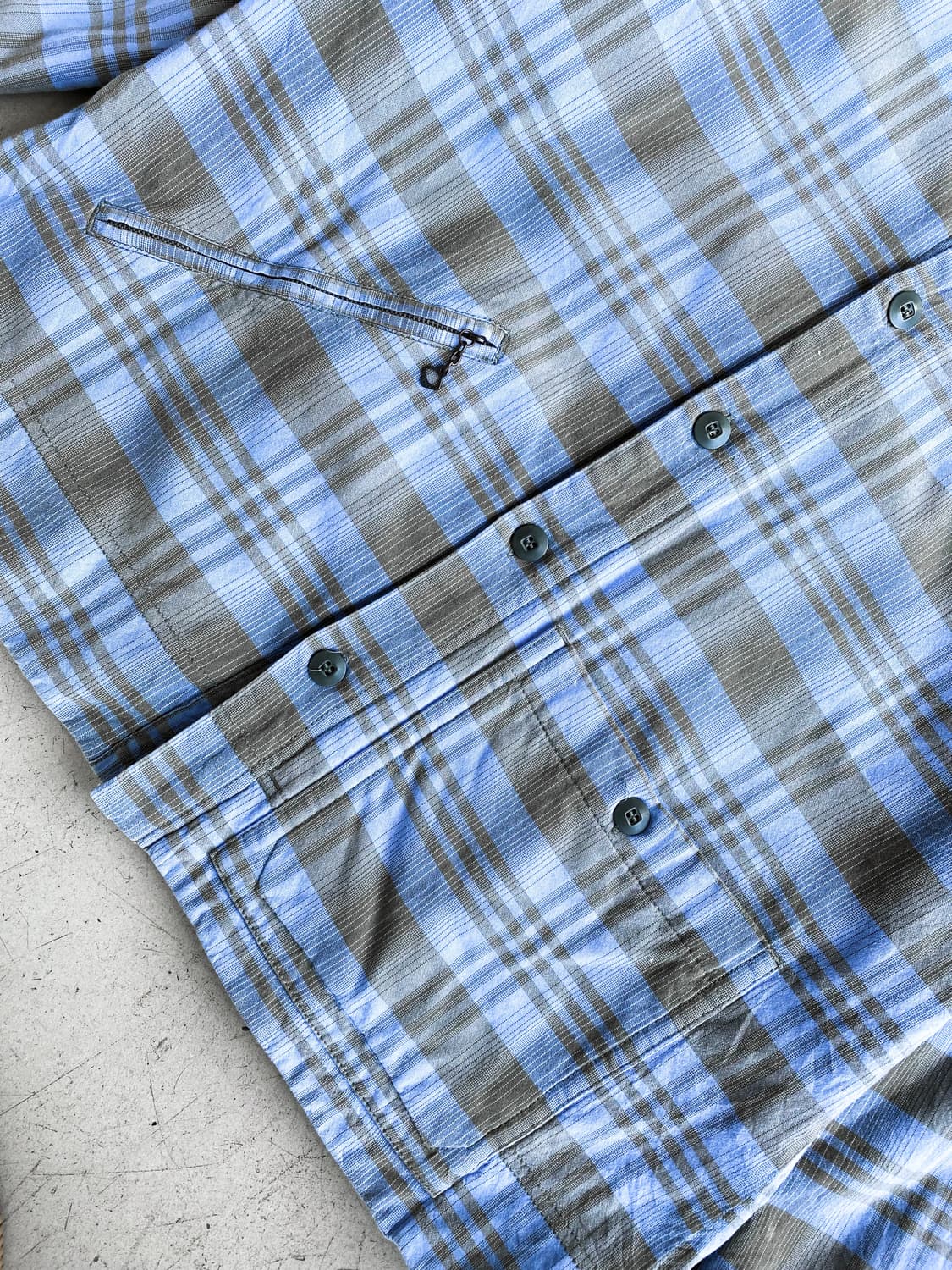 디젤 퀼팅 라이닝 블루 체크 셔츠 자켓 상품이미지4