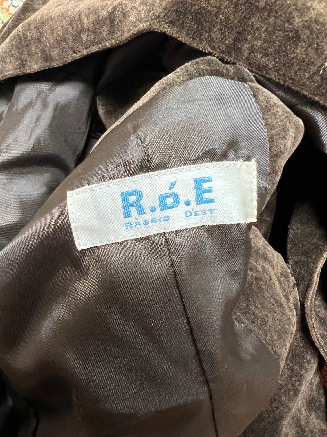 [L] JPN RDE 빈티지 브라운 벨벳 블레이저 상품이미지5