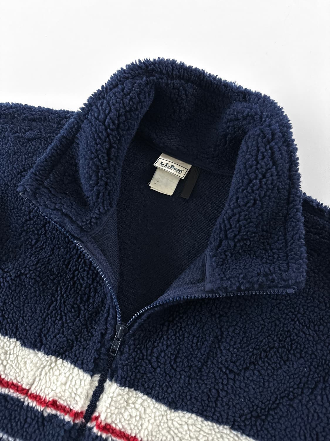 (Rare)80~90s 빈티지 엘엘빈 스트라이프 쉐르파 플리스 풀오버 상품이미지5