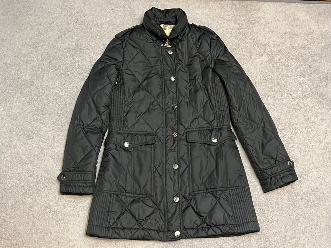 버버리 브릿 블랙 퀼팅 하프 롱패딩 s/p  상품이미지1