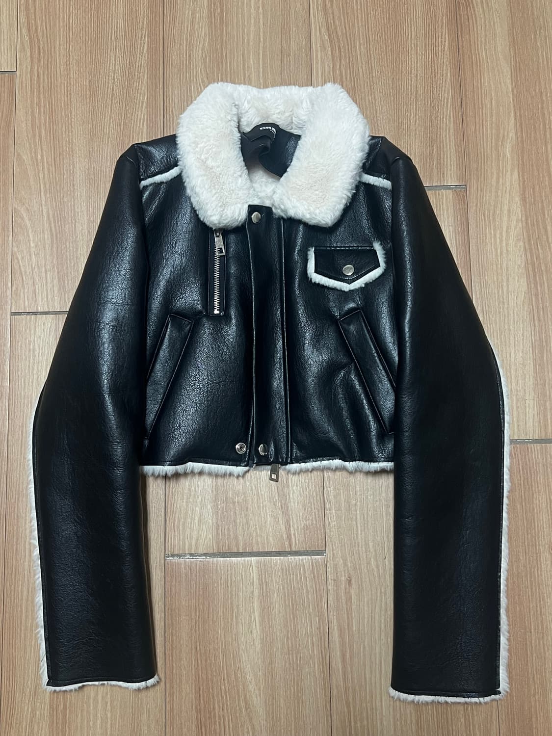 크롭 퍼 무스탕자켓 상품이미지1