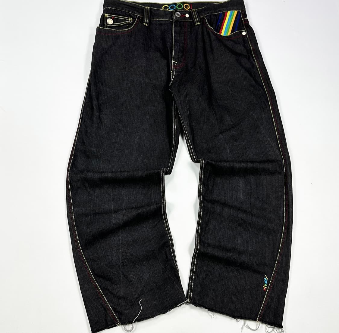 34 COOGI 쿠지 자수 엔지니어드 와이드 생지 데님팬츠 상품이미지2