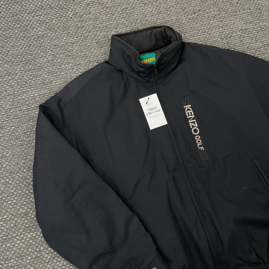 KENZO 겐조 골프 블랙 로고포인트 폴리 점퍼 자켓 상품이미지1