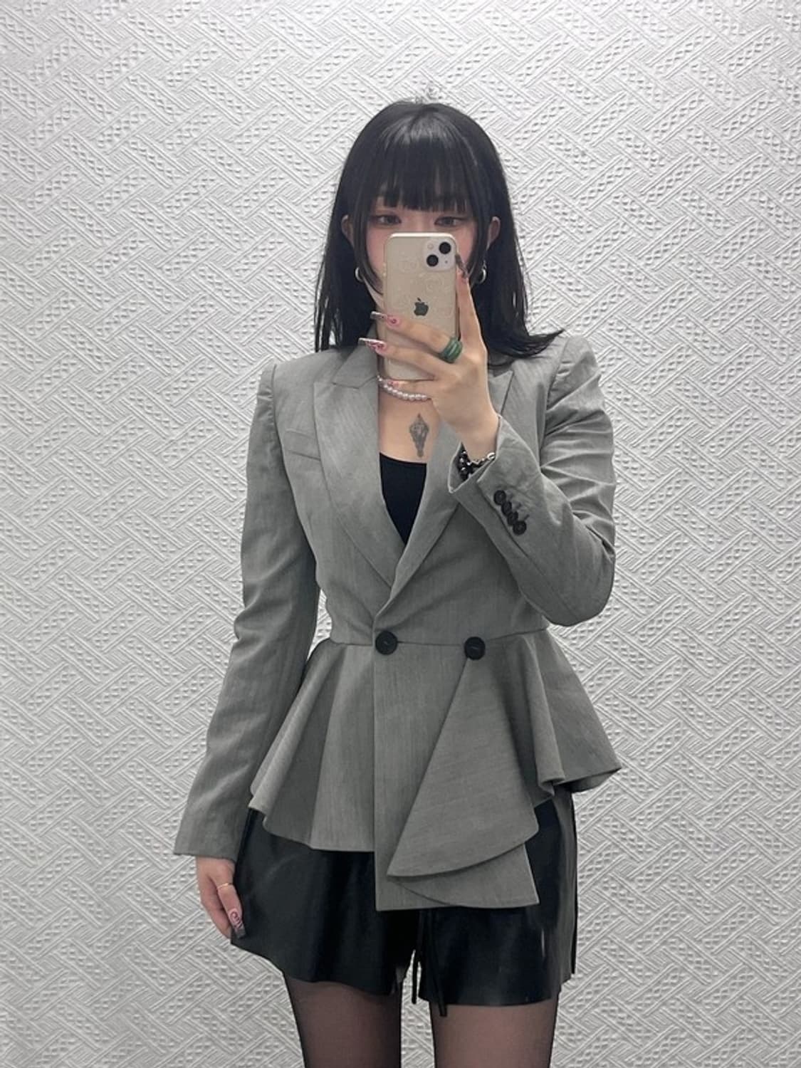 알렉산더맥퀸 모던 시크 페미닌 러플 슬림핏 블레이저 38 C11863 상품이미지1