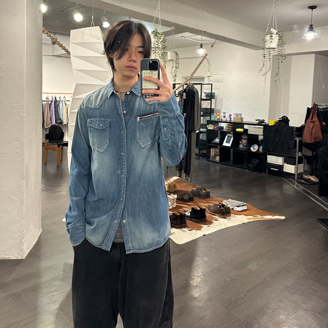 논네이티브 데님 웨스턴 셔츠 상품이미지4