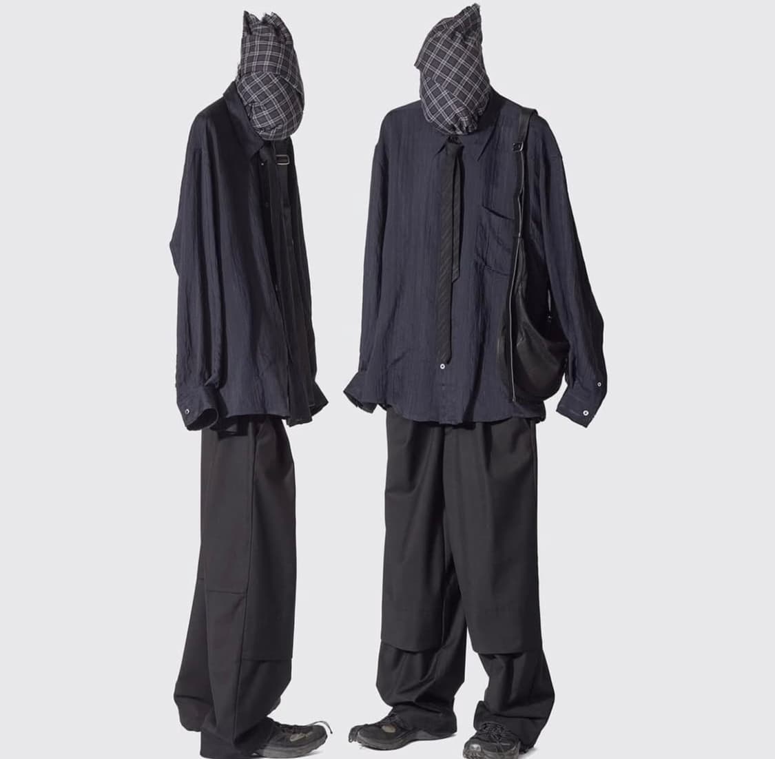 해칭룸 스트라이프 네이비 셔츠  상품이미지3