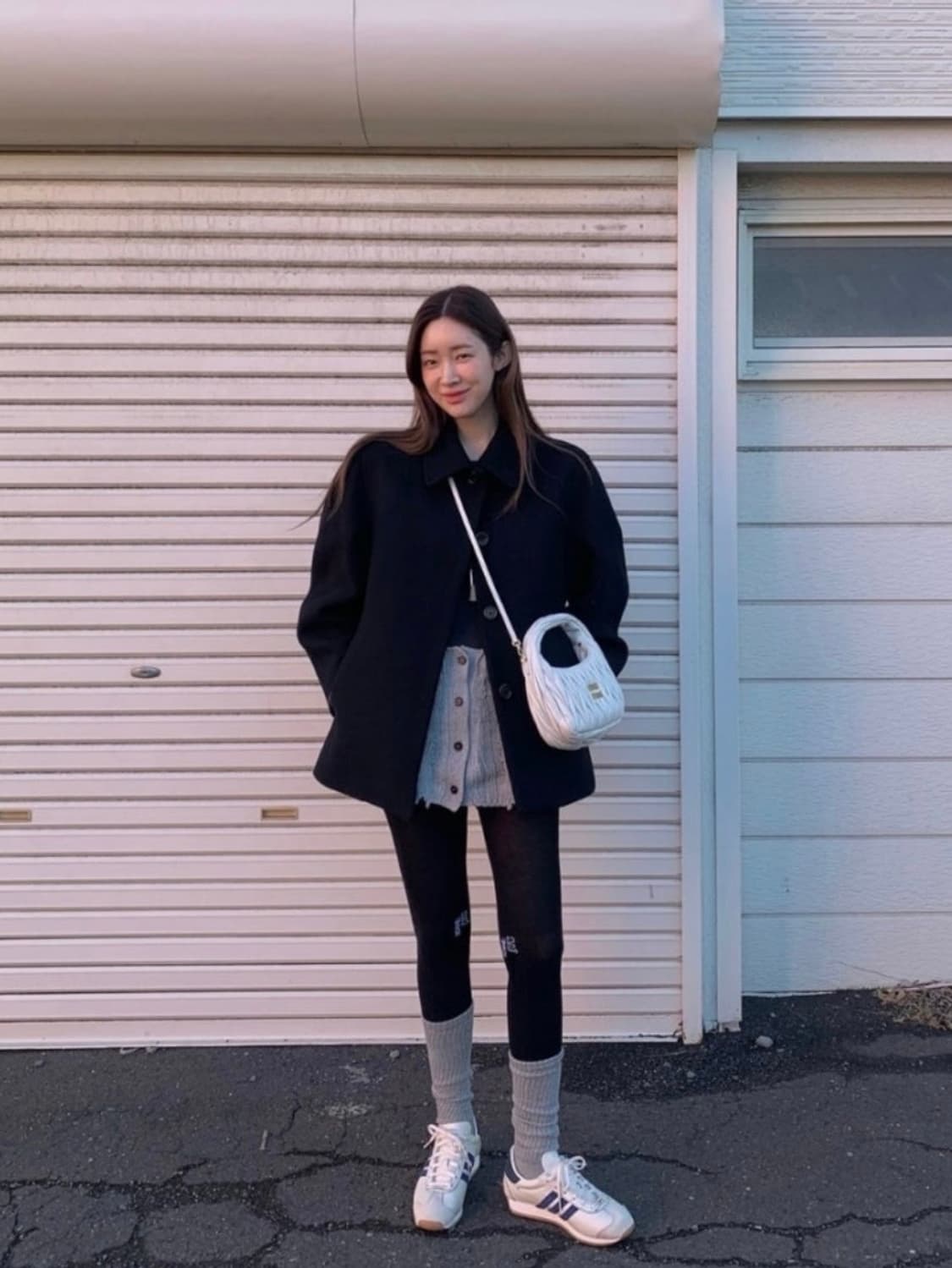 lcdc 트위스트 레이어드 니트 스커트 상품이미지1