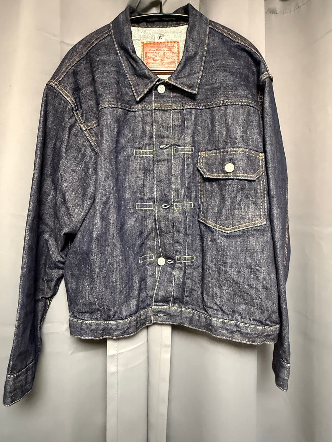아웃스탠딩 SELVEDGE DENIM 1ST JACKET_INDIGO 상품이미지2