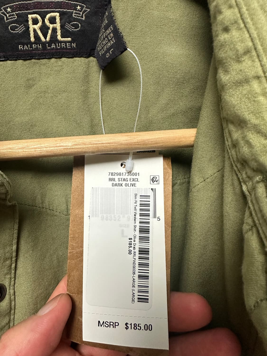 RRL 웨스턴 셔츠 L 새상품 상품이미지6