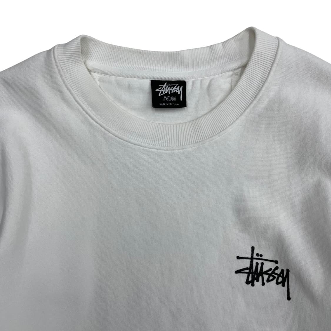 스투시 백로고 화이트 맨투맨 M 상품이미지6