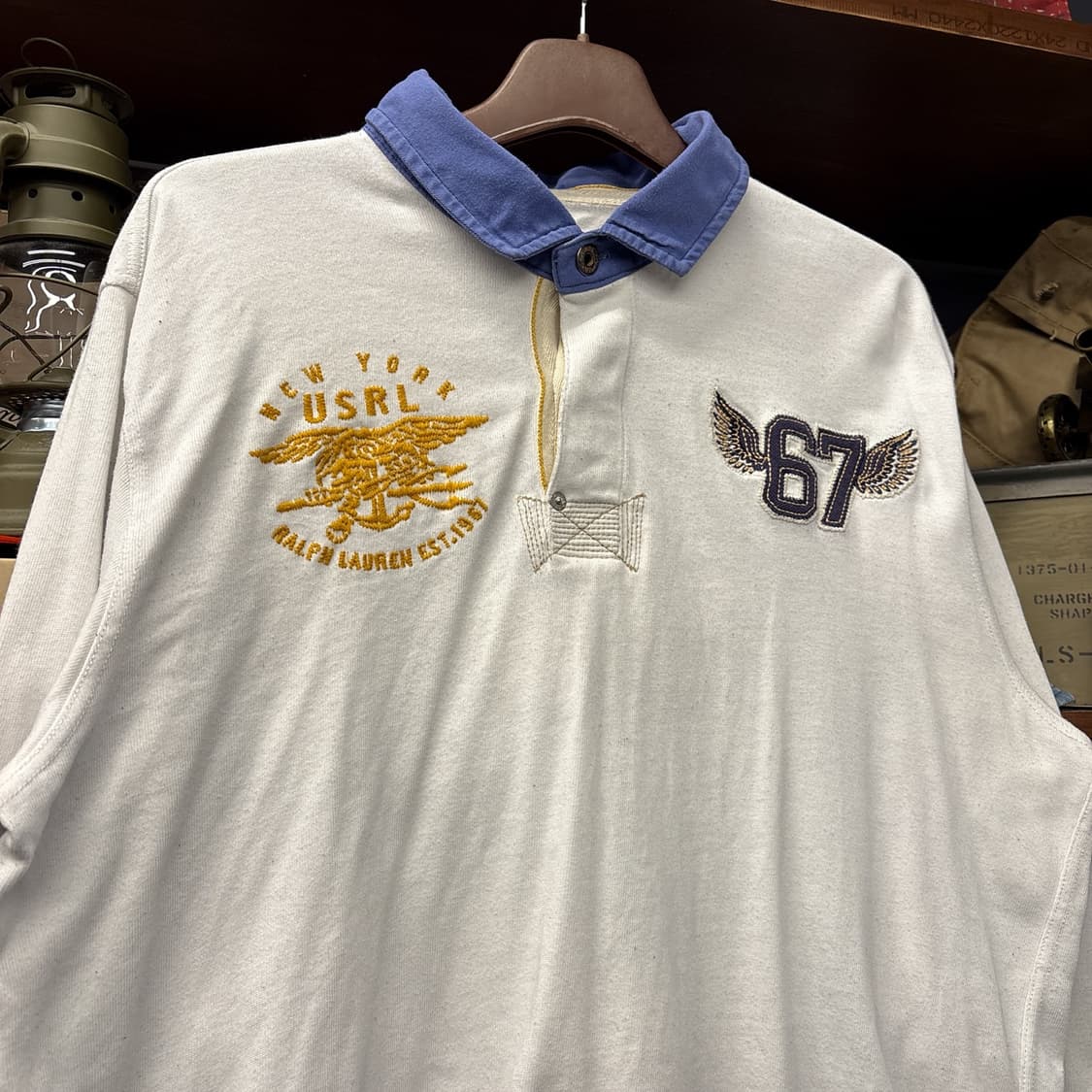 00s 폴로진스 아카이브 USRL 엠브로이드 럭비셔츠 N926 상품이미지3