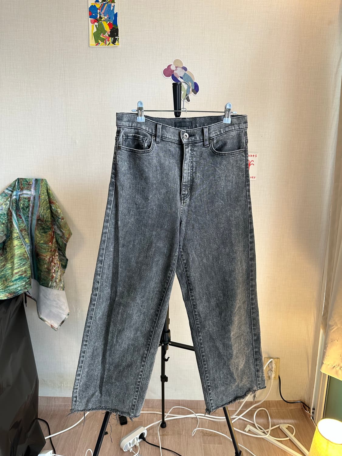 Uniqlo 흑청 크롭진 26 상품이미지5