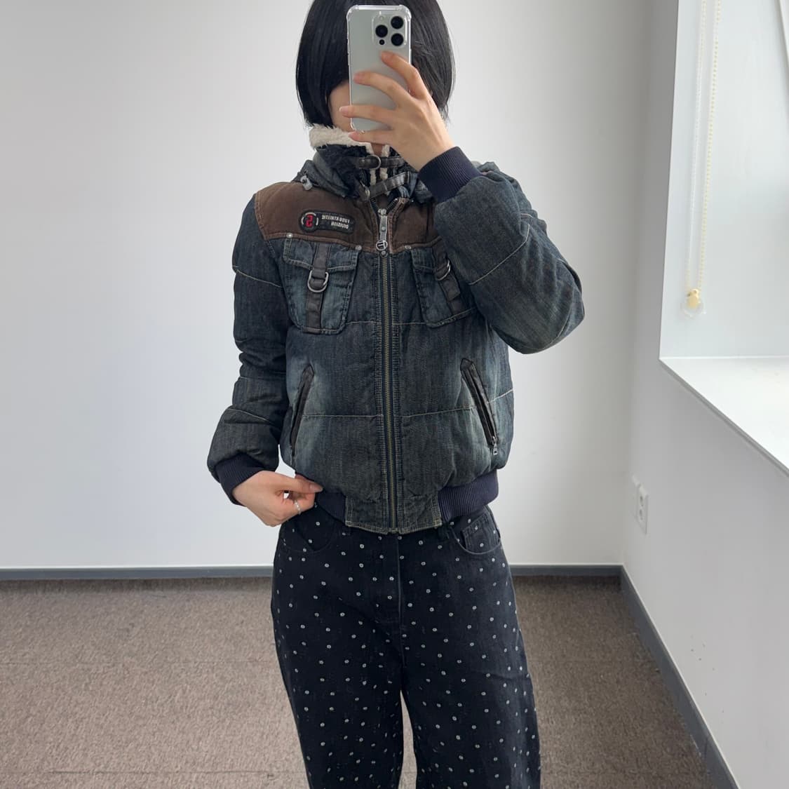 Fubu 후부 데님 하이넥 패딩 상품이미지2