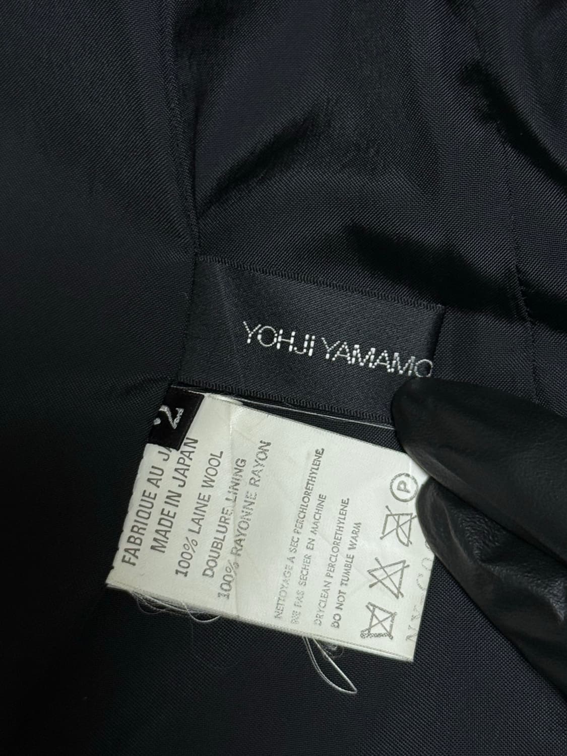 요지 야마모토 느와르 싱글 울 코트 상품이미지5