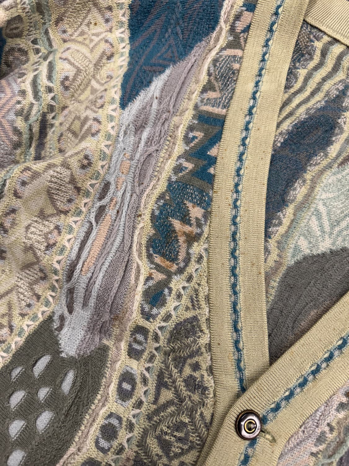 쿠지 빈티지 케이블 니트 가디건 상품이미지4