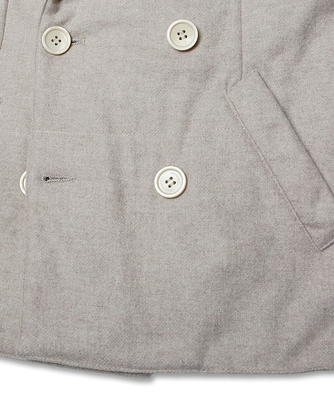 일레븐티 [Eleventy] 라이트 샌드 컬러 울 더블 베스트 상품이미지4