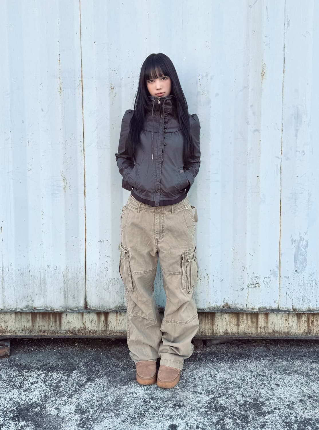 High neck brown jacket 상품이미지5