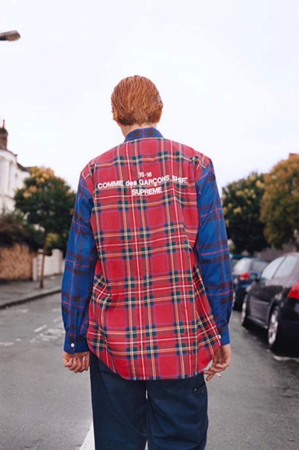 꼼데가르송 셔츠 X 슈프림 투톤 셔츠 (L) 상품이미지1