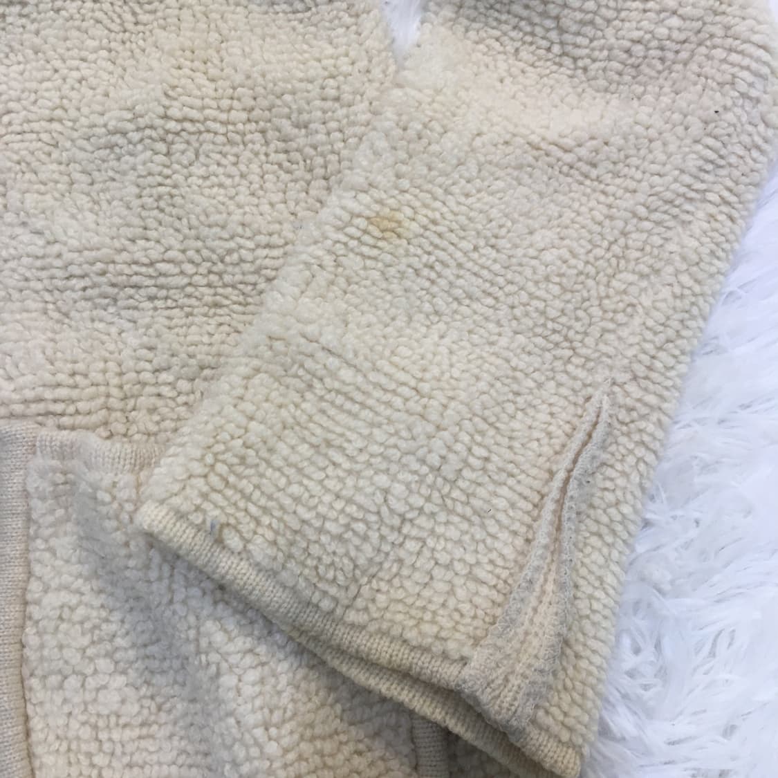 빈티지 아이보리 퍼 떡볶이 코트 y2k 스트릿 갸루 펑키 일본빈티지727 상품이미지5