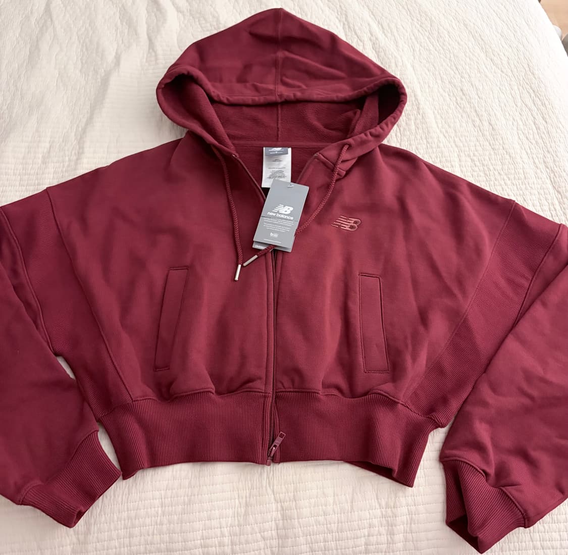 (택달린새옷) 뉴발란스 프렌치 테리 풀집 후드 자켓 S 상품이미지7